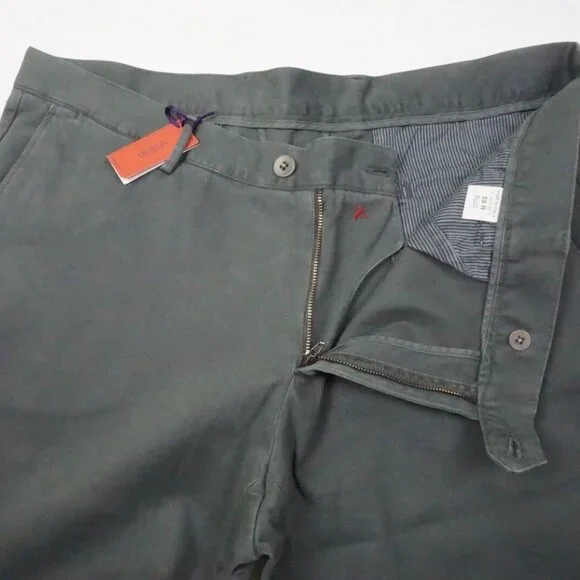 Isaia S Tinto Capo Gray Twill Cotton Blend Casual Mens Chino Pants 58R EU NEW